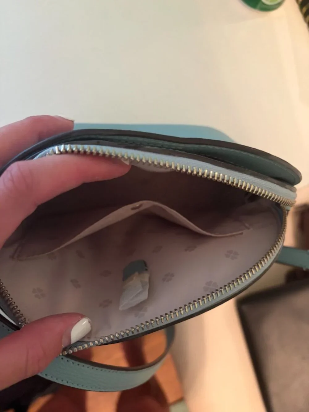 Light Blue Kate Spade Hand bag rounded shape 7.5